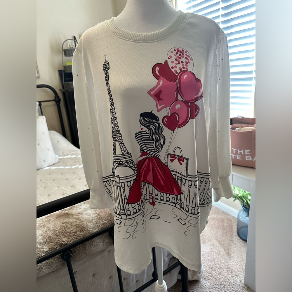 Valentine’s Day blouse sz 2X